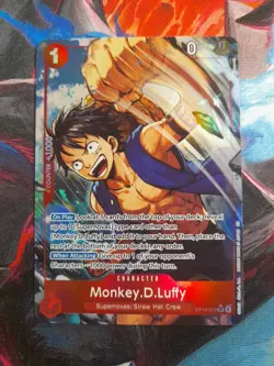 One Piece Monkey. D. Luffy - OP14-013 (Alternate Art) The Azure Sea's Seven SR* - Image 1