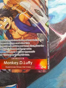 One Piece Monkey. D. Luffy - OP14-013 (Alternate Art) The Azure Sea's Seven SR* - Image 3