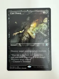 Cast Down Foil Promo MTG Magic the Gathering Card NM Near Mint FNM - Image 1