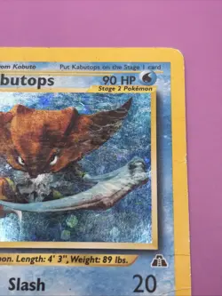 Kabutops 6/75 Neo Discovery Holo Vintage Pokemon Card - Damaged - Image 4
