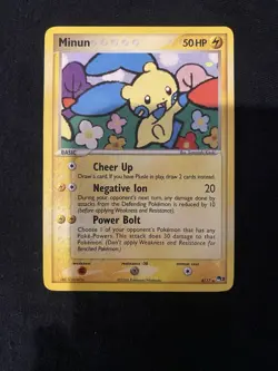 Pokemon TCG Minun Holo Card 4/17 POP Series 3 Rare - Image 1