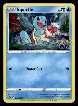 Squirtle SWSH233 Holo Rare Black Star Promo Pokemon Card - Image 1