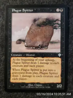 Plague Spitter MTG Invasion English NM Magic UN-PLAYED CARD (DS3D1D7) - Image 1