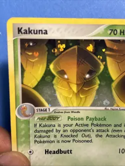 Pokemon TCG— Kakuna 36/112 FireRed & LeafGreen Reverse Holo HP - Image 3