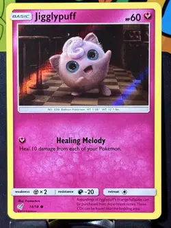 Jigglypuff - HOLO - Pokemon TCG - Detective Pikachu - 14/18 - COMMON ~ NM - Image 2