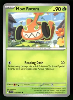 Mow Rotom 008/142 Common Pokemon SV07: Stellar Crown - Image 1