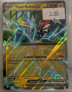Pokemon TCG -Tapu Koko ex 051/159 Sv09: Journey Together Holo - Image 1