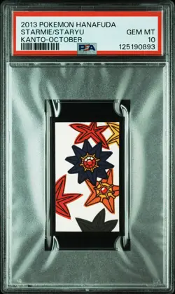 2013 POKEMON HANAFUDA KANTO OCTOBER STARMIE/STARYU PSA 10 - Image 1