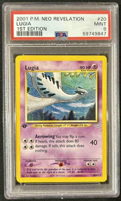 Lugia 20/64 PSA 9 Pokemon Neo Revelation 1st Edtion Rare - Image 1