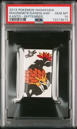 Pokemon Sandslash & Magnemite Kanto - September Hanafuda 2013 PSA 10 GEM MINT - Image 1