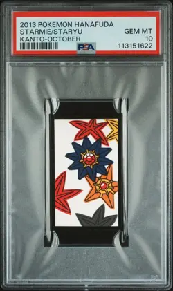 Pokemon Starmie & Staryu Kanto - October Hanafuda 2013 PSA 10 GEM MINT - Image 1