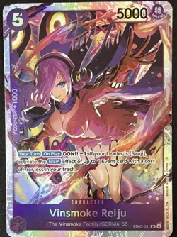 One Piece TCG - Vinsmoke Reiju PRERELEASE ENGLISH EB03-031 HEROINES SR Near Mint - Image 1
