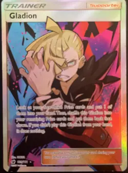 Pokemon TCG Gladion 109/111 Crimson Invasion Holo Full Art Ultra Rare Card - Image 1