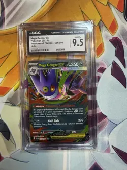 CGC 9.5 Mega Gengar EX 056/094 Phantasmal Flames Holo Pokemon Card 056/094 🔥 - Image 1