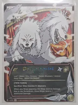 Double Headed Wolf #1379- Rare 1st Edition Foil Naruto Bandai Card CCG - Image 1