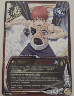 Sasori (Puppet Mode) #947- 1st Edition Rare Foil Naruto Bandai Card CCG - Image 1