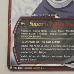 Sasori (Puppet Mode) #947- 1st Edition Rare Foil Naruto Bandai Card CCG - Image 3