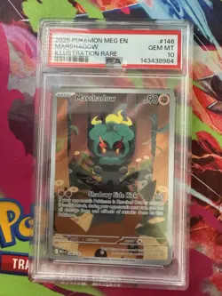 Pokemon TCG Marshadow Mega Evolution Illustration Rare Card 146/132 PSA 10 - Image 1