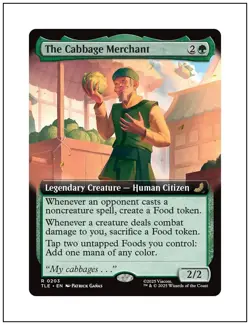 1x The Cabbage Merchant, Extended Art, Magic the Gathering MTG NM - Image 1
