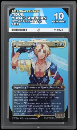 MTG Final Fantasy - Tidus, Yuna's Guardian - Foil Ace Graded 10 - Image 2