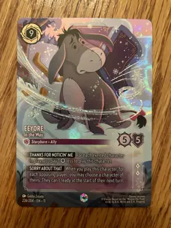 Disney Lorcana Winterspell Eeyore In The Way Enchanted 226/204 - Image 1