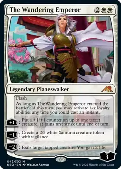MTG The Wandering Emperor Kamigawa Neon Dynasty Promo Pack NM - Image 1