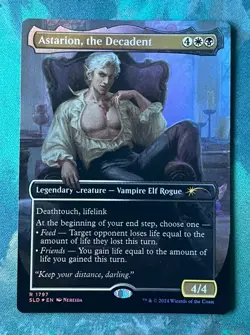 1x FOIL BORDERLESS Astarion, the Decadent SLD 1797 Commander Baldurs Gate MTG - Image 1