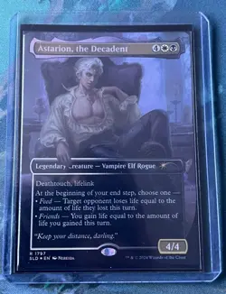 1x FOIL BORDERLESS Astarion, the Decadent SLD 1797 Commander Baldurs Gate MTG - Image 2