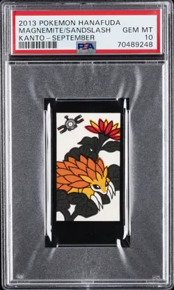 2013 POKEMON HANAFUDA KANTO SEPTEMBER MAGNEMITE/SANDSLASH PSA 10 - Image 1