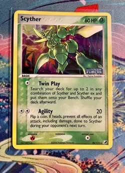 Scyther 46/115 EX Unseen Forces Stamped Reverse Holo Pokemon Card - Image 1
