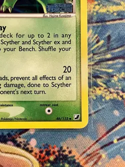 Scyther 46/115 EX Unseen Forces Stamped Reverse Holo Pokemon Card - Image 2