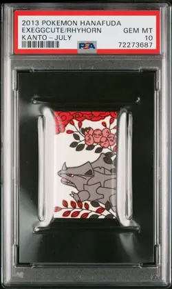 Pokemon Card Exeggcute & Rhyhorn Kanto - July Hanafuda 2013 PSA 10 GEM MINT - Image 1