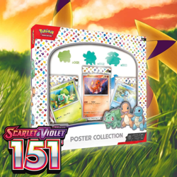 Pokemon TCG Scarlet & Violet 151 Poster Collection Box 3 Packs New Sealed - Image 1