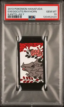 2013 POKEMON HANAFUDA KANTO JULY EXEGGCUTE/RHYHORN PSA 10 - Image 1