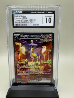 CGC 10 Raging Bolt ex 208/162 Temporal Forces Special Illustration Rare Pokemon - Image 1