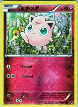 Jigglypuff 65/124 Common - Pokemon TCG XY-Fates Collide - Reverse Holo (NM) - Image 1
