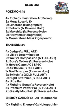 Mega Lucario & Lunatone - 2026 Rotation Ready - Pokemon TCG - OutTheBoxTCG Decks - Image 2