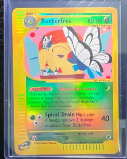Pokemon TCG Butterfree 038/165 Expedition Base Set Reverse Holo E-Reader LP - Image 1