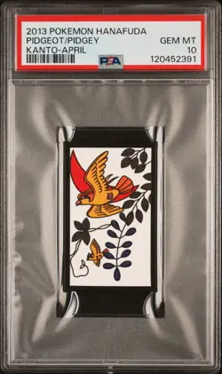 2013 POKEMON HANAFUDA KANTO APRIL PIDGEOT/PIDGEY PSA 10 - Image 1