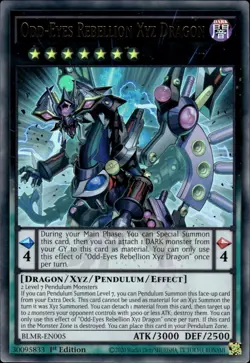 Odd-Eyes Rebellion Xyz Dragon - Ultra Rare 1st Edition BLMR-EN005 - YuGiOh - Image 1