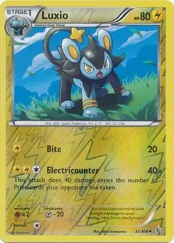 Luxio 33/106 Reverse Holo Flashfire Pokemon Card NM - Image 1