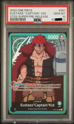 One Piece Cards Super Pre-Release Luffy Crocodile Kaido Kid PSA 10 Sequential - Image 5