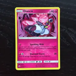 Diancie 94/147 Pokemon Burning Shadows Sun & Moon Holo Rare Card NM - Image 1