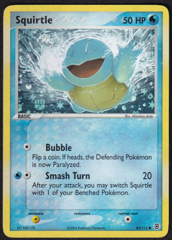 Squirtle 83/112 EX Fire Red & Leaf Green LP 2004 Holo Pokemon Card Arita - Image 1