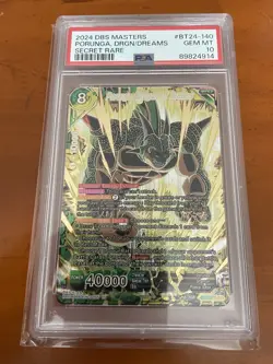 Dragon Ball Super Card BT24-140 Porunga, Dragon Of Dreams SCR PSA 10 Secret Rare - Image 1