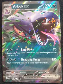 Pokemon TCG Card Arbok ex 024/165 Scarlet & Violet 151 English Holo Rare - Image 1