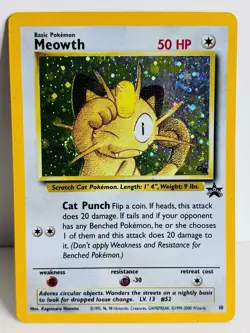 Meowth #10 GB PROMO 10 Black Star WOTC Wizards Coast HOLO 1999 Card - Image 1
