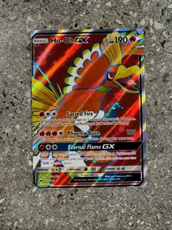 Pokemon TCG Cards Ho-Oh GX 131/147 Burning Shadows Full Art Ultra Rare NM - Image 1