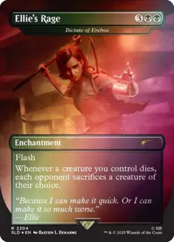 Ellie's Rage - Dictate of Erebos (Rainbow Foil) -Foil Light Play MTG Secret Lair - Image 1