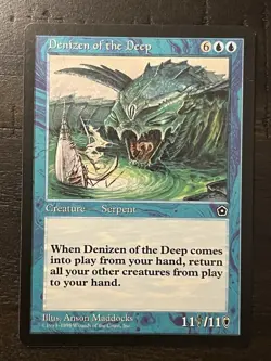 Denizen of the Deep # Rare Portal Second Age MTG Light Play - Image 1
